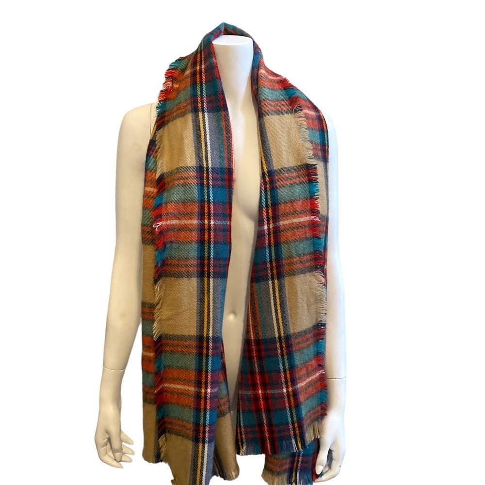 PLAID Scarf and Wrap, NN0892 - Picture 3 of 4
